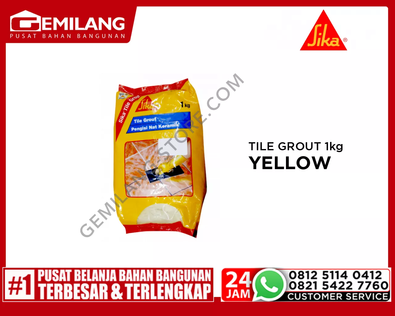 SIKA TILE GROUT YELLOW 1kg