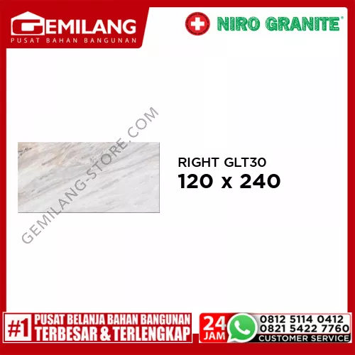 NIRO GRANIT PG RIGHT GLT30 120 x 240