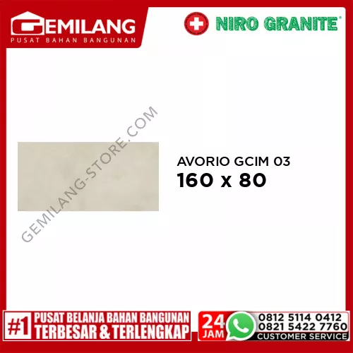 NIRO GRANIT AVORIO GCIM 03 PN 160 x 80