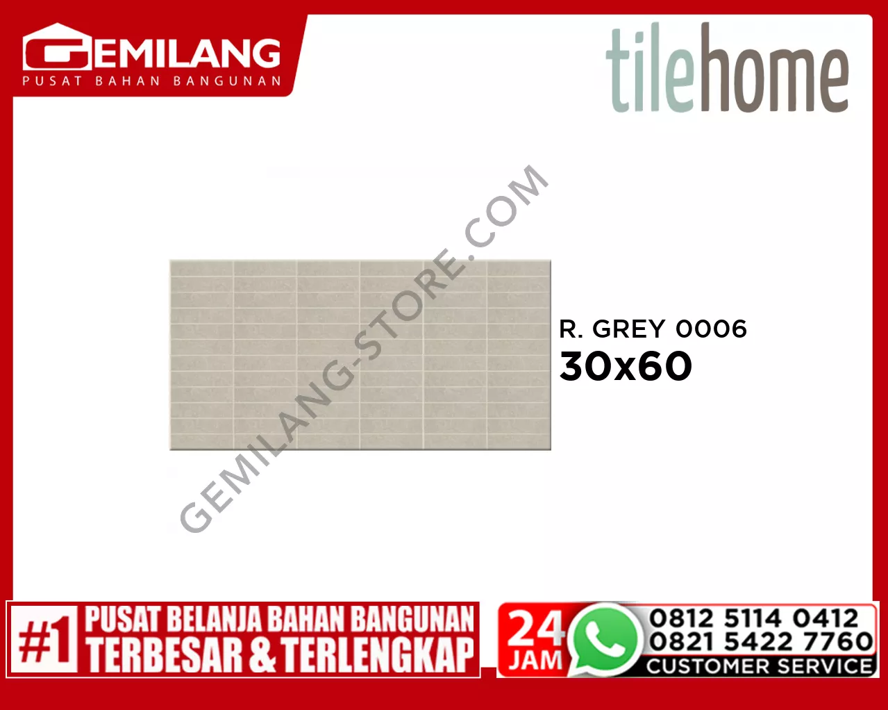 TILEHOME REKTA GREY 0006 30 x 60