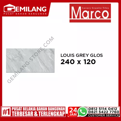 MARCO GRANIT LOUIS GREY GLOSSY 122R04-C 240 x 120