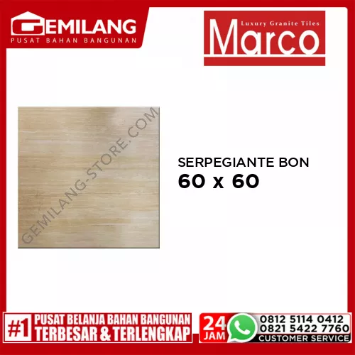 MARCO GRANIT SERPEGIANTE BONE MATT 60 x 60