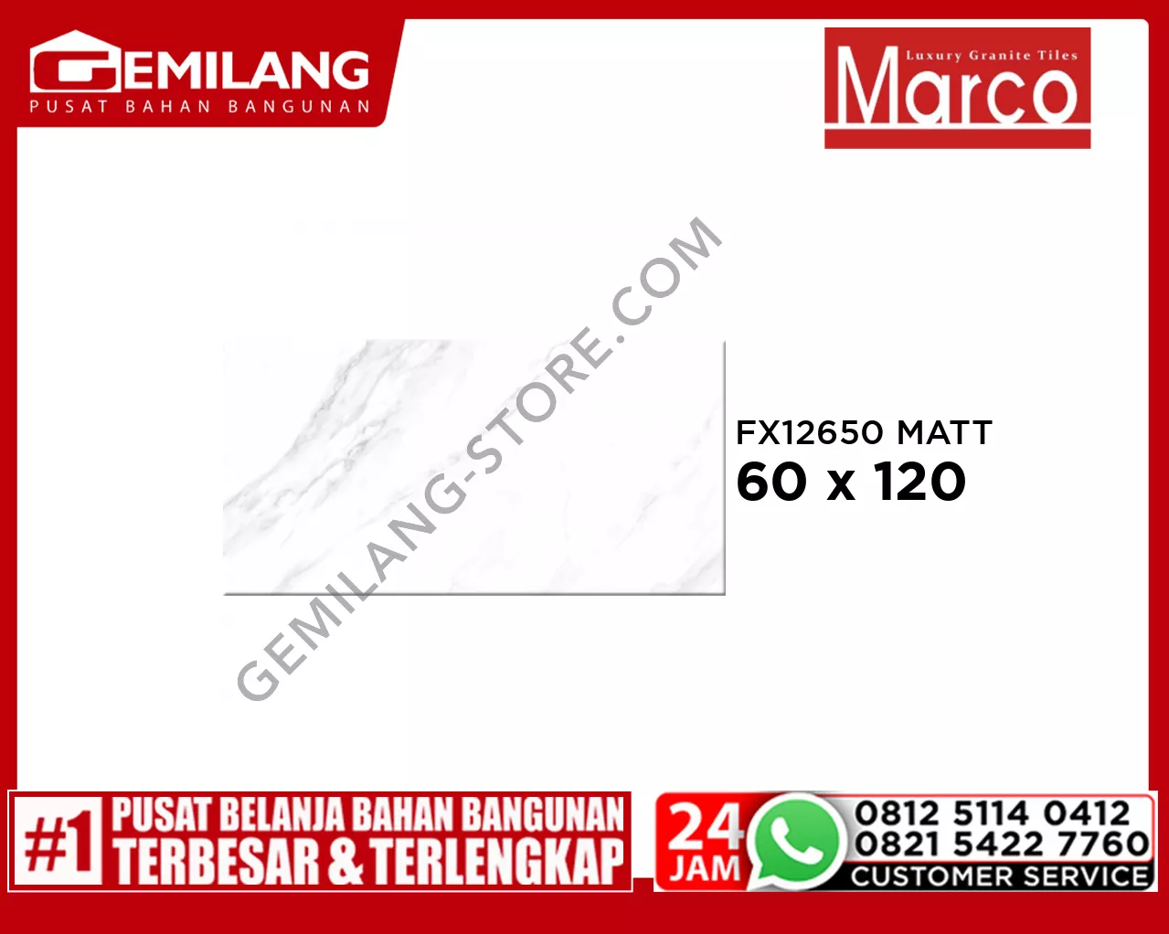 MARCO GRANIT FX12650 MATT (2.16m) 60 x 120