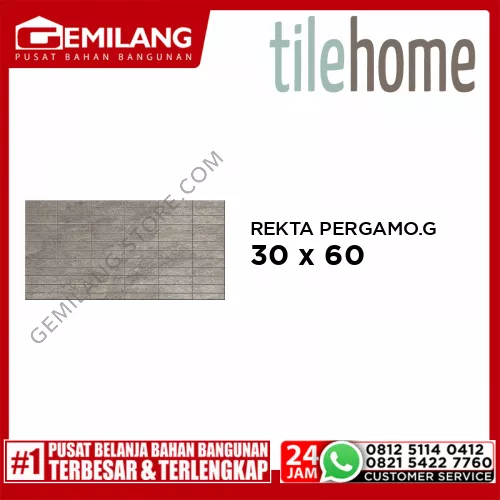 TILEHOME REKTA PERGAMO GRIS 30 x 60