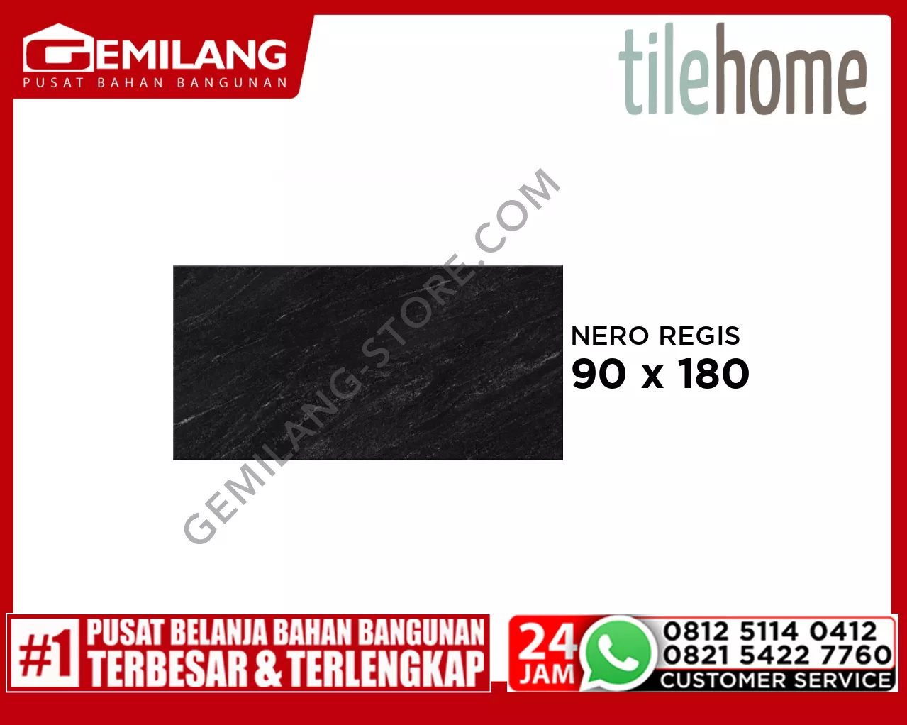 TILEHOME GRANIT NERO REGIS RF189J704A 90 x 180