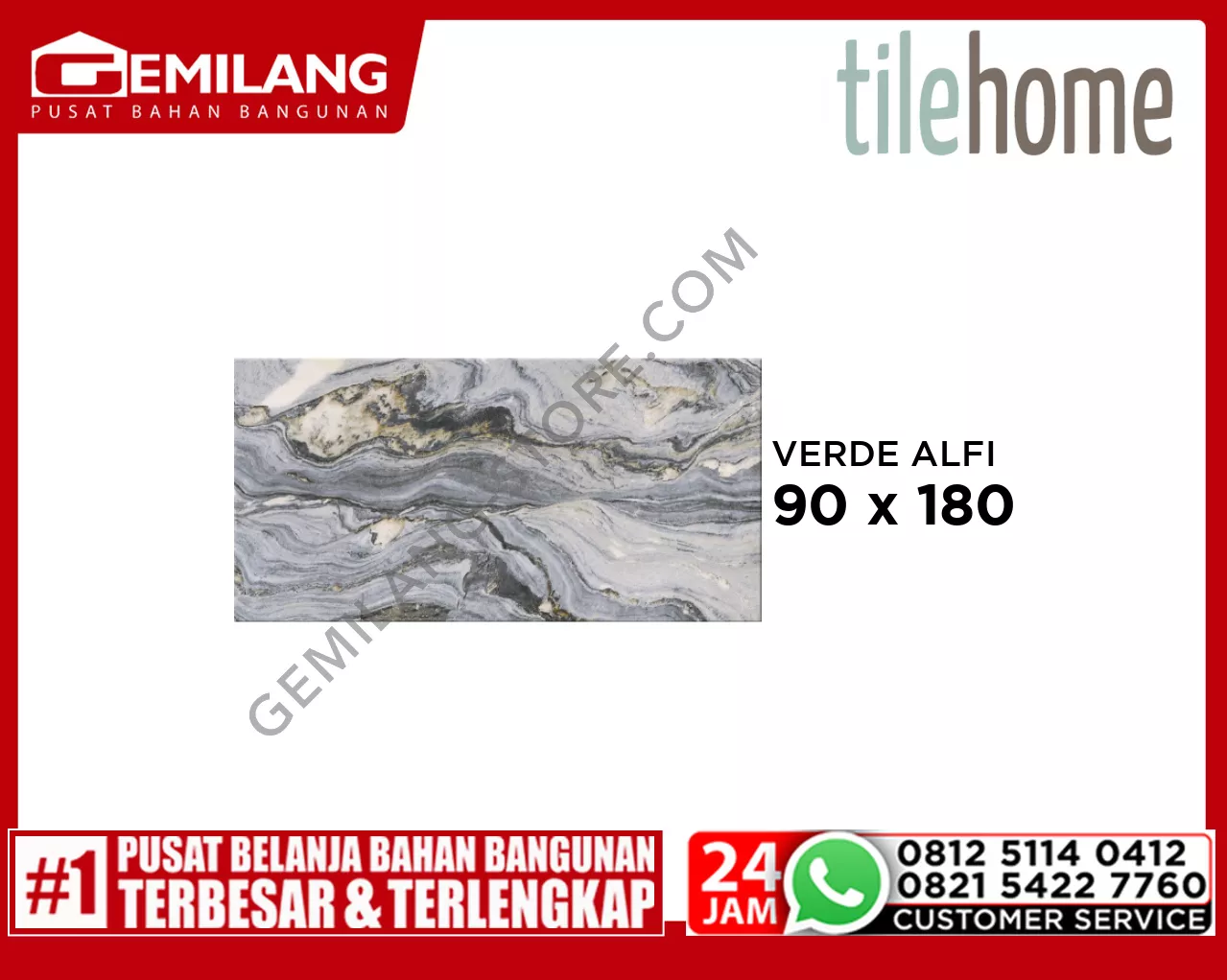 TILEHOME GRANIT VERDE ALFI RK189H203B 90 x 180