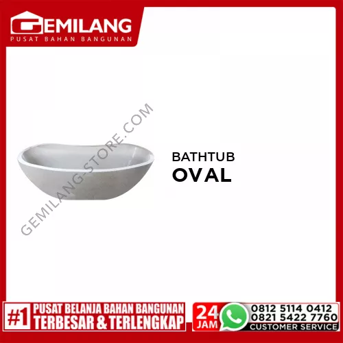 BATHTUB TERASO OVAL LENGKUNG