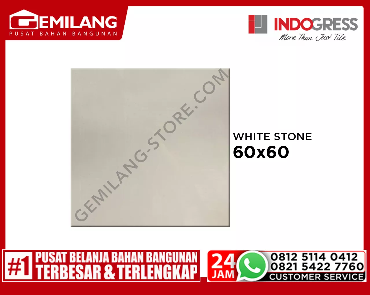 INDOGRESS GRANIT WHITE STONE 60 x 60