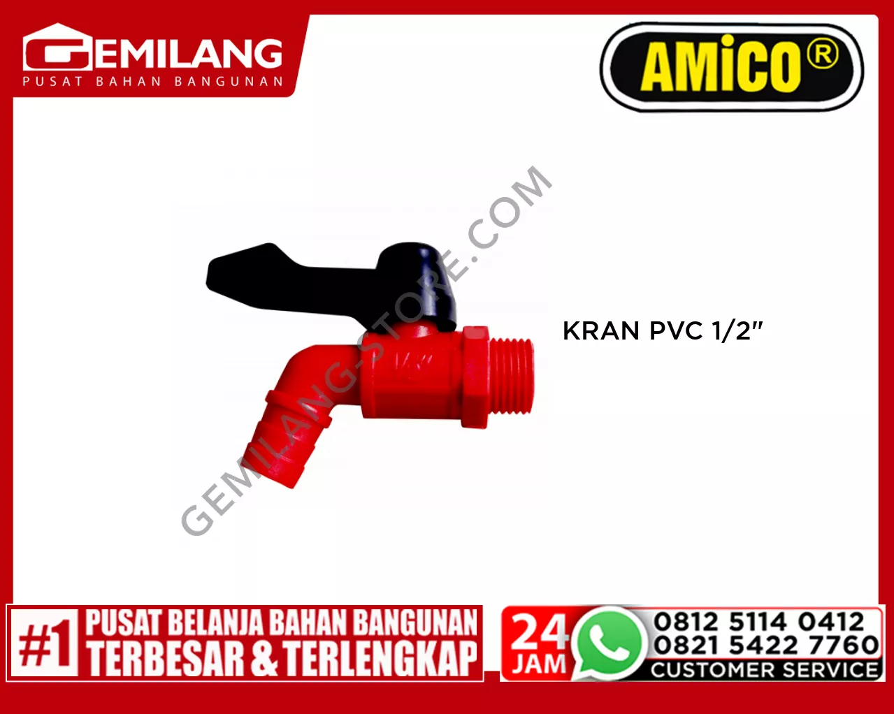 AMICO KRAN PVC 1/2inch /pc