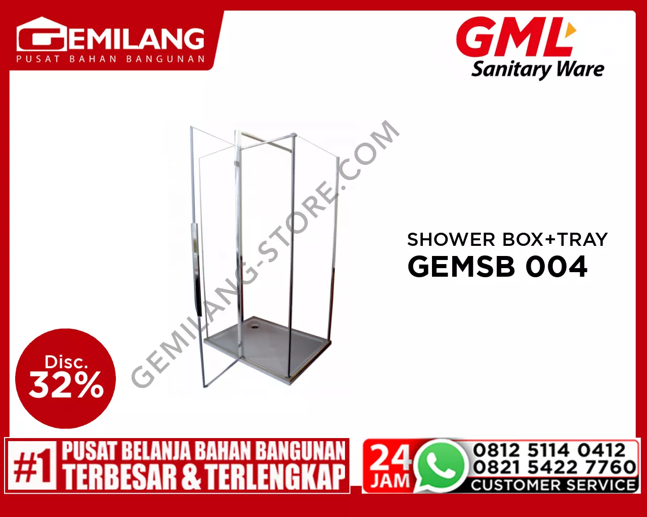 GML SHOWER BOX GEMSB 004 + TRAY