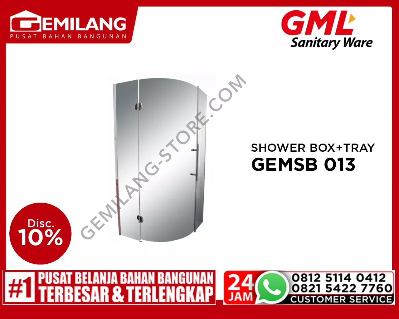 GML SHOWER BOX GEMSB 013 + TRAY