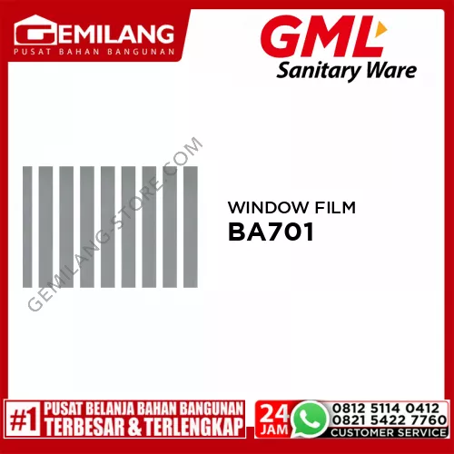 GML 2D STATIC WINDOW FILM BA701 50 x 90cm x 0.18mm