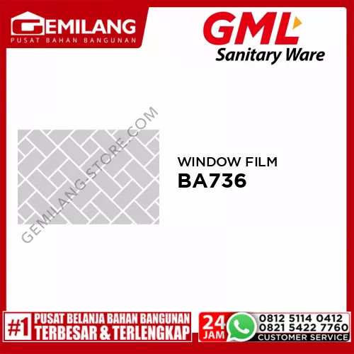 GML 2D STATIC WINDOW FILM BA736 50 x 90cm x 0.18mm