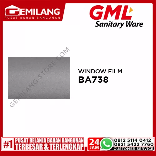 GML 2D STATIC WINDOW FILM BA738 50 x 90cm x 0.18mm