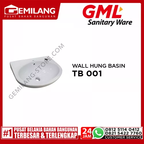 GML WASTAFEL WALL HUNG BASIN TB 001
