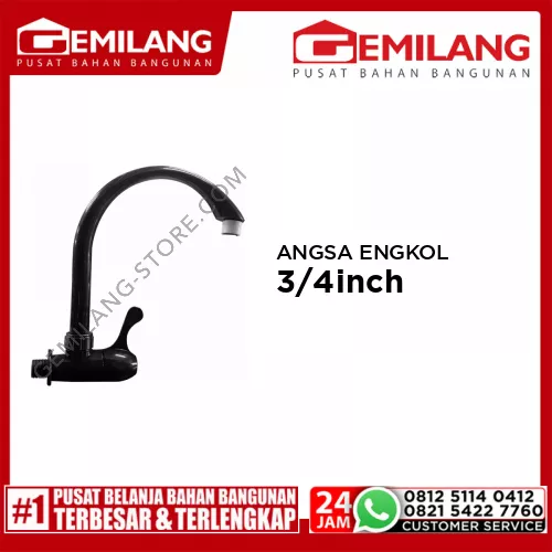 KRAN ANGSA ENGKOL HITAM 1/2inch x 3/4inch