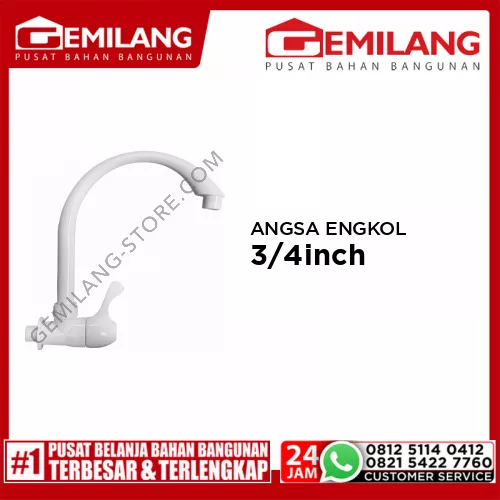 KRAN ANGSA ENGKOL PUTIH 1/2inch x 3/4inch