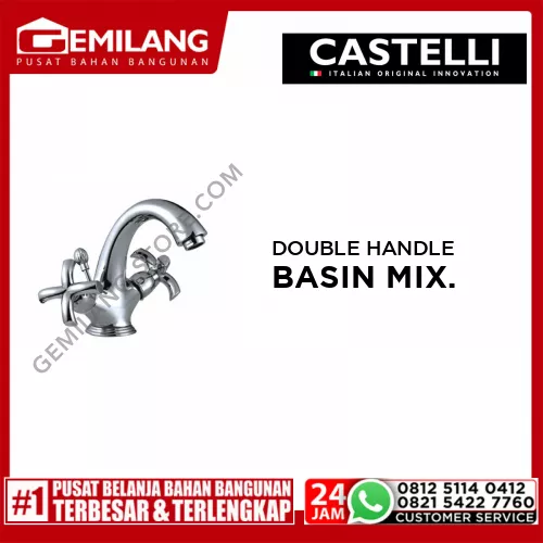 CASTELLI DOUBLE HANDLE BASIN MIXER 1186509