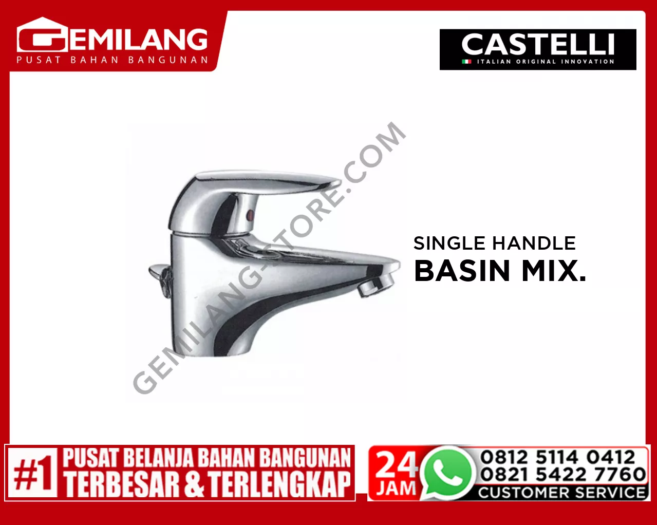 CASTELLI SINGLE HANDLE BASIN MIXER 1186514