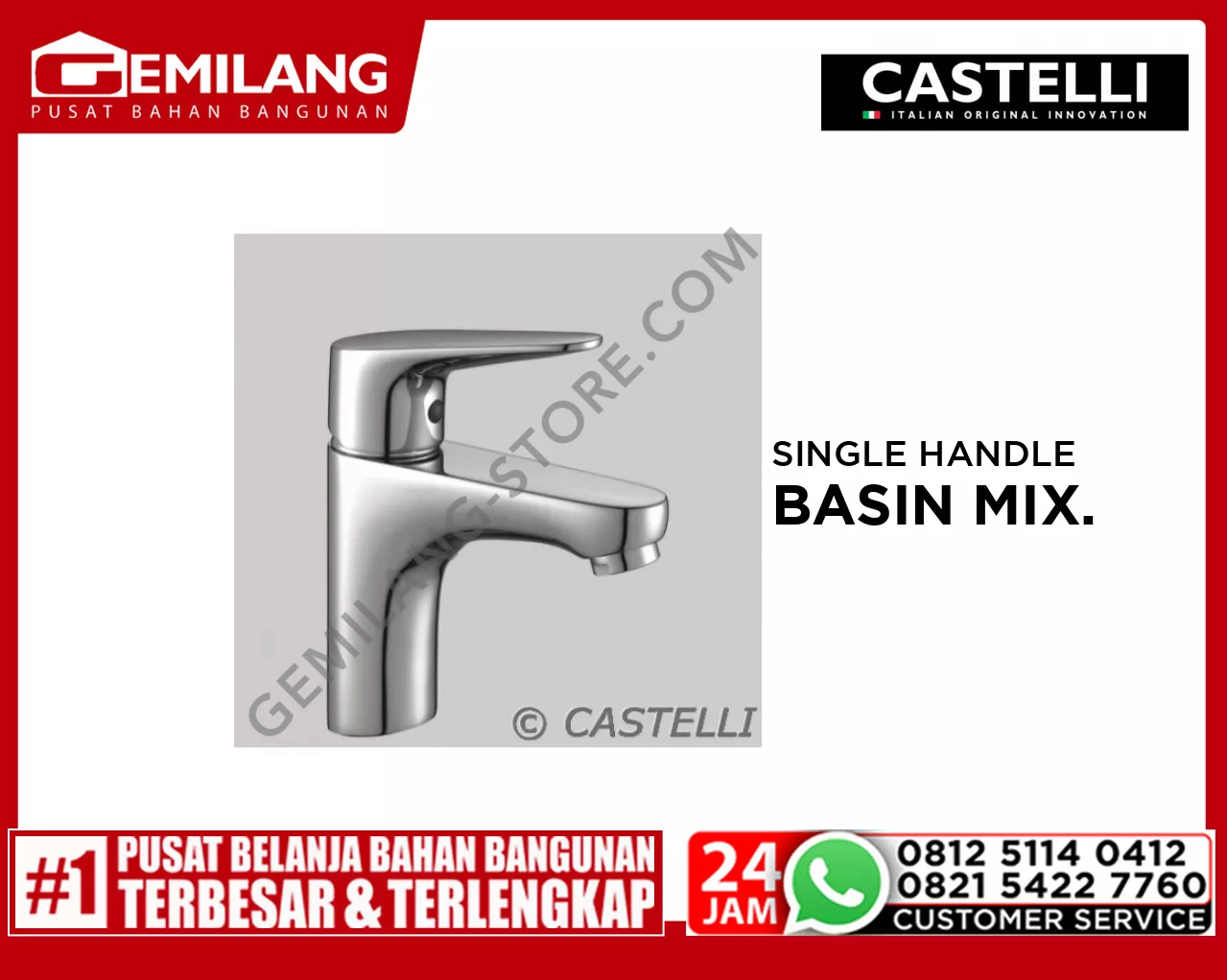 CASTELLI SINGLE HANDLE BASIN MIXER 1186517