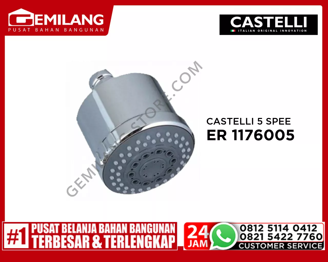 CASTELLI 5 SPEED HEAD SHOWER 1176005