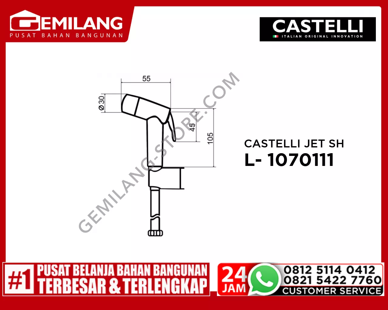 CASTELLI JET SHOWER BLACK BL- 1070111