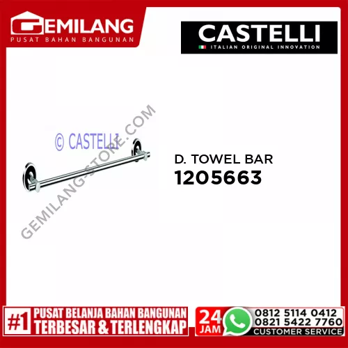 CASTELLI SINGLE TOWEL BAR 600MM -BL 1195660