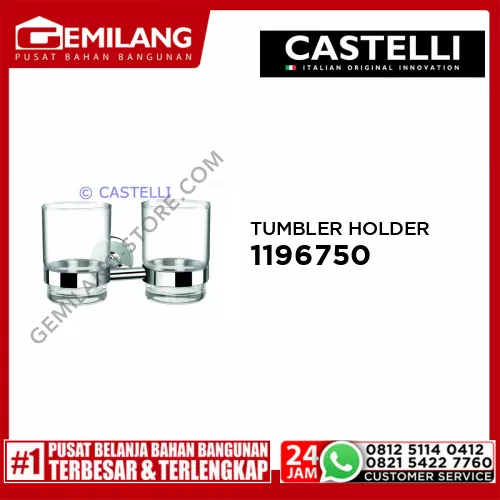 CASTELLI DOUBLE TUMBLER HOLDER WH- 1196750