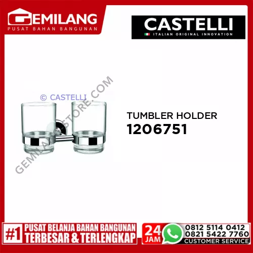 CASTELLI DOUBLE TUMBLER HOLDER BL- 1196750
