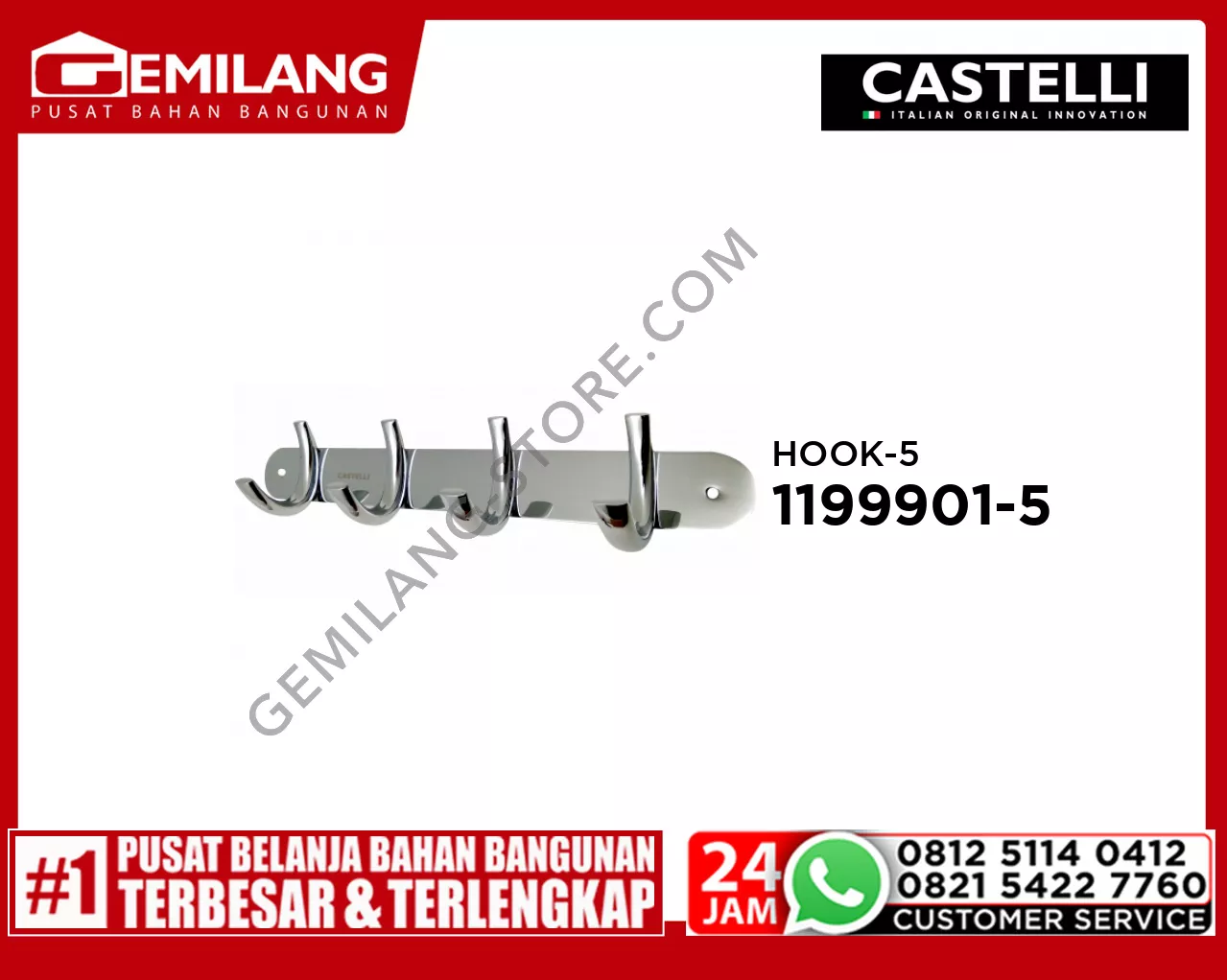 CASTELLI HOOK-4 258 x 45 x 52mm 1199901-04