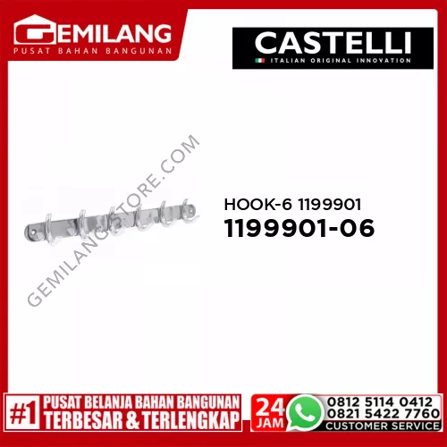 CASTELLI HOOK-6 378 x 45 x 52mm 1199901-06