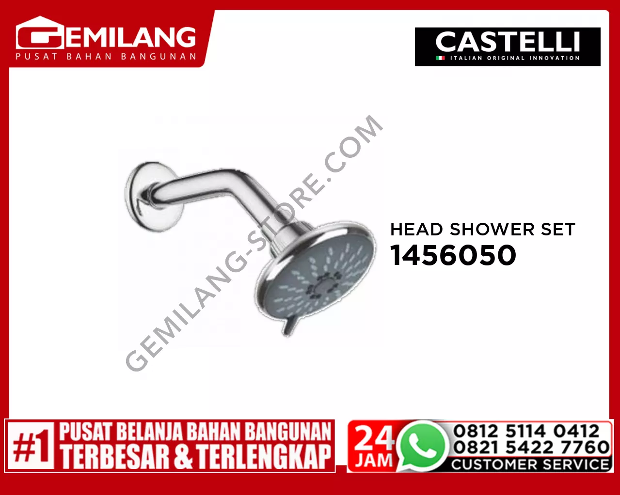 CASTELLI ROUND RAIN HEAD SHOWER SET 1456050