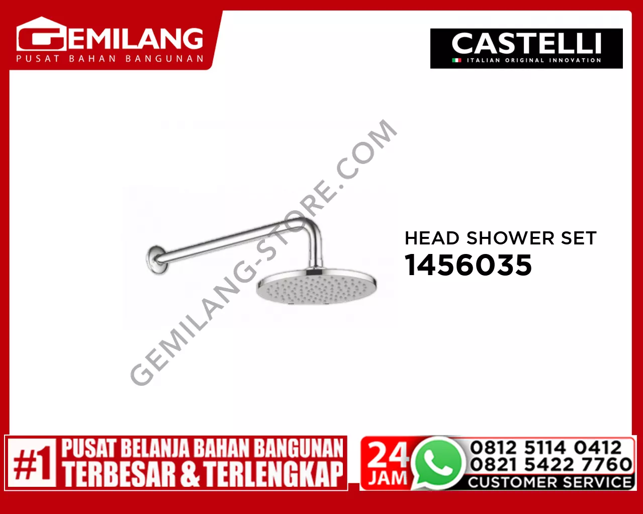 CASTELLI ROUND RAIN HEAD SHOWER SET 1456053