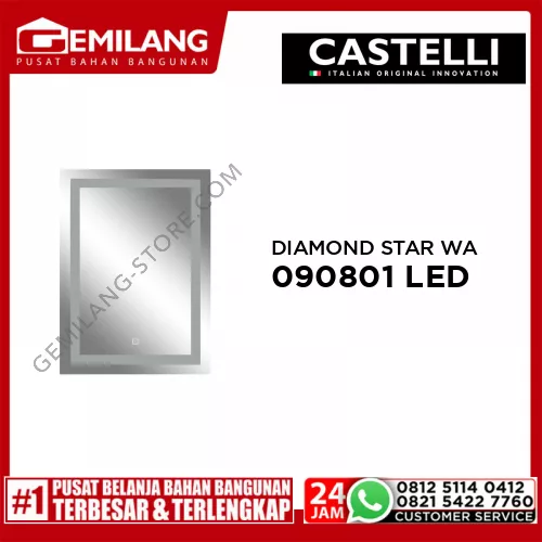 DIAMOND STAR WALL MIRROR LED 50 x 70cm 1090801 LED