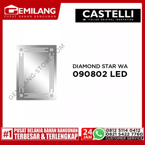 DIAMOND STAR WALL MIRROR LED 50 x 70cm 1090802 LED