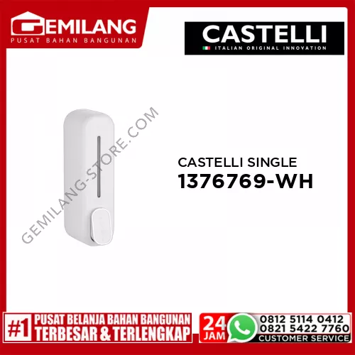 CASTELLI SINGLE SOAP DISPENSER WHITE 1376769-WH