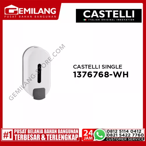 CASTELLI SINGLE SOAP DISPENSER WHITE 1376768-WH