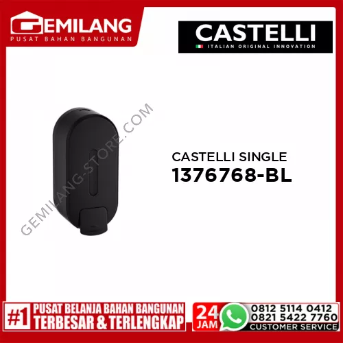 CASTELLI SINGLE SOAP DISPENSER BLACK 1376768-BL