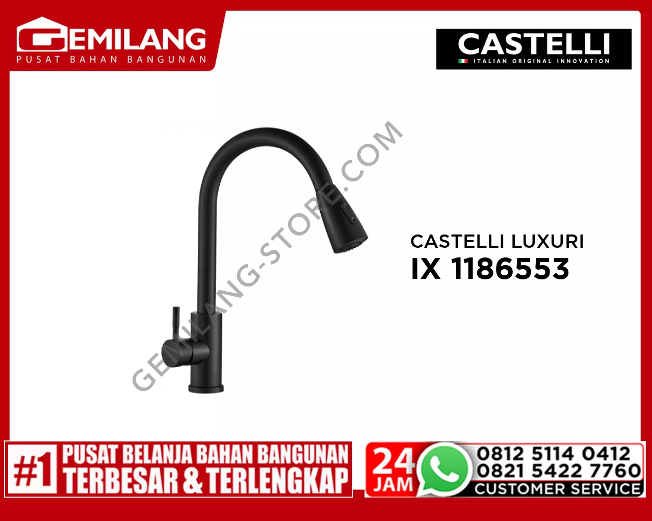 CASTELLI LUXURIOUS SINGLE HANDLE PULL OUT SPRAY SINK MIX 1186553