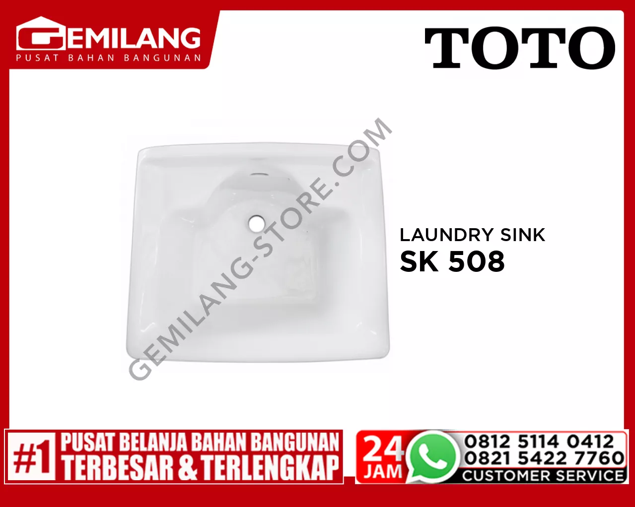 TOTO LAUNDRY SINK SK 508 WHITE