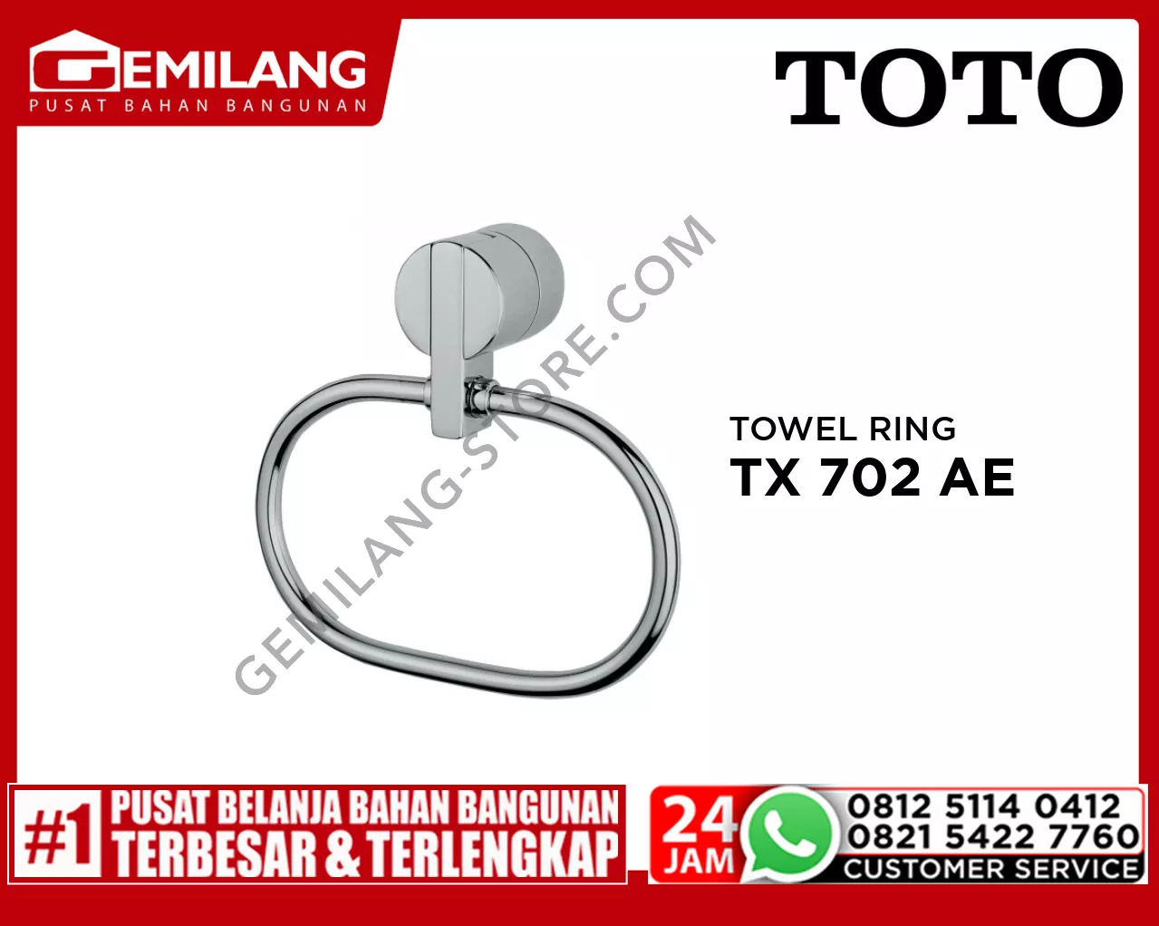 TOTO TOWEL RING TX 702 AE