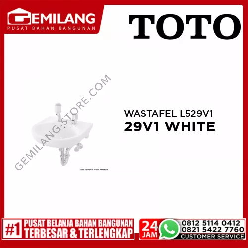 TOTO WASTAFEL L 529V1 WHITE