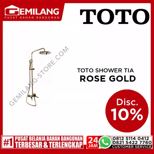 TOTO SHOWER TIANG + KRAN P/D TX 493 SRR ROSE GOLD