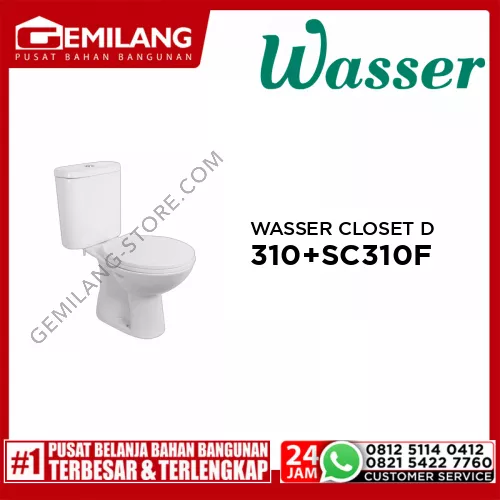 WASSER CLOSET DUDUK CT-310 + FIXED CLOSE FWSCT-00-BW-310+SC310F
