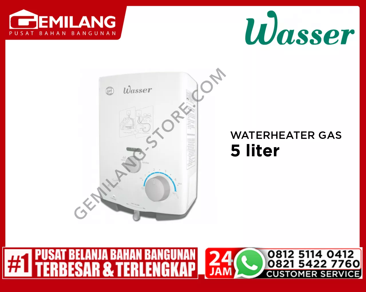 WASSER WATER HEATER GAS WH-506 A