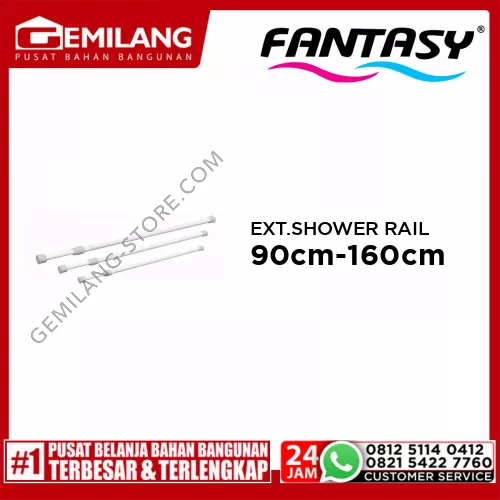 FANTASY EXTENDABLE SHOWER RAIL CHROME 90cm - 160cm
