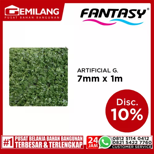 FANTASY ARTIFICIAL GRASS IRIS GREEN 7mm x 1m x 25m/mtr