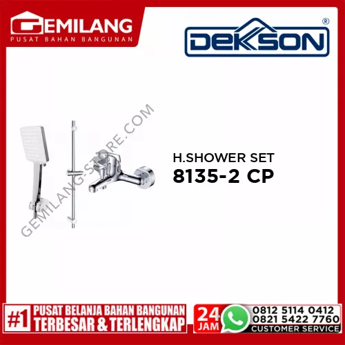 DEKKSON H.SHOWER SET HSS 5646 CP + ADJ SLIDING BAR ASB 3320 CP + B.MIXER 2 FUNCTION BBM 8135-2 CP