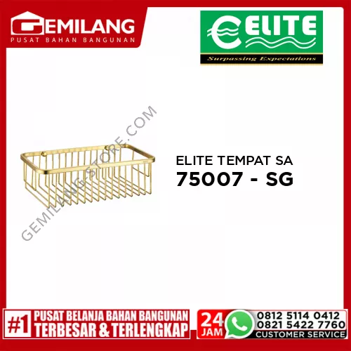 ELITE TEMPAT SABUN STAINLESS SUDUT SATIN GOLD 290 x 140 x 90 E - 75009 - SG