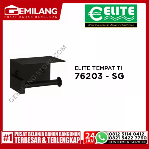 ELITE TEMPAT TISSUE SINGLE MATTE BLACK E - 76203 - BK